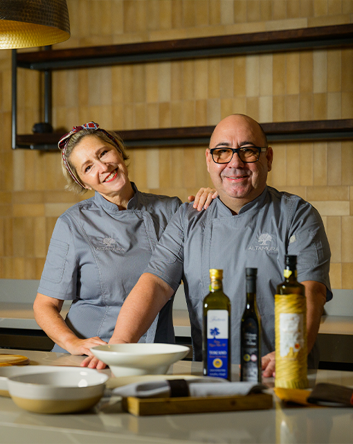 Chefs Elisabetta and Massimo Tundo